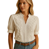 Women’s Classic White Button Blouse with Tailored Fit