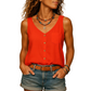 Women’s Sleeveless V Neck Summer Blouse Lightweight Casual Top