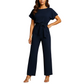 High Waist Lace Detail Jumpsuit for Women with Straight Leg Fit
