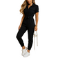 Slim Fit Button Front Jumpsuit for Women with Structured Shape